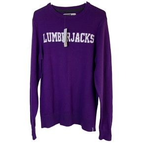 NWT Bruzer Purple Lumberjacks Knitted Crewneck Size M Men